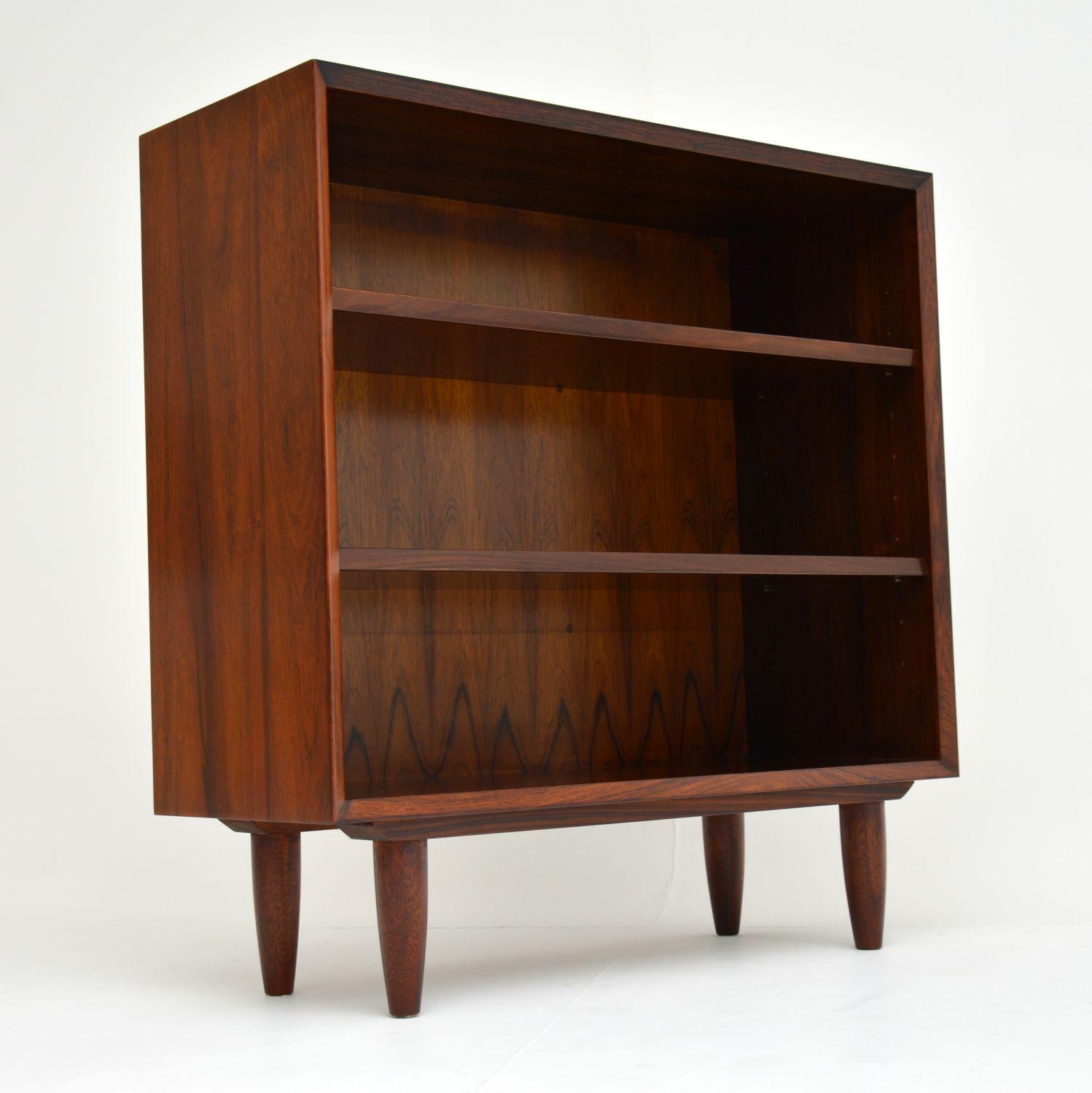 A smart and stylish vintage Danish open bookcase, this dates from the 1960s. It was designed by Poul Cadovius for Cado, and is of lovely quality. We have had this stripped and re-polished to a high standard, the condition is excellent throughout.