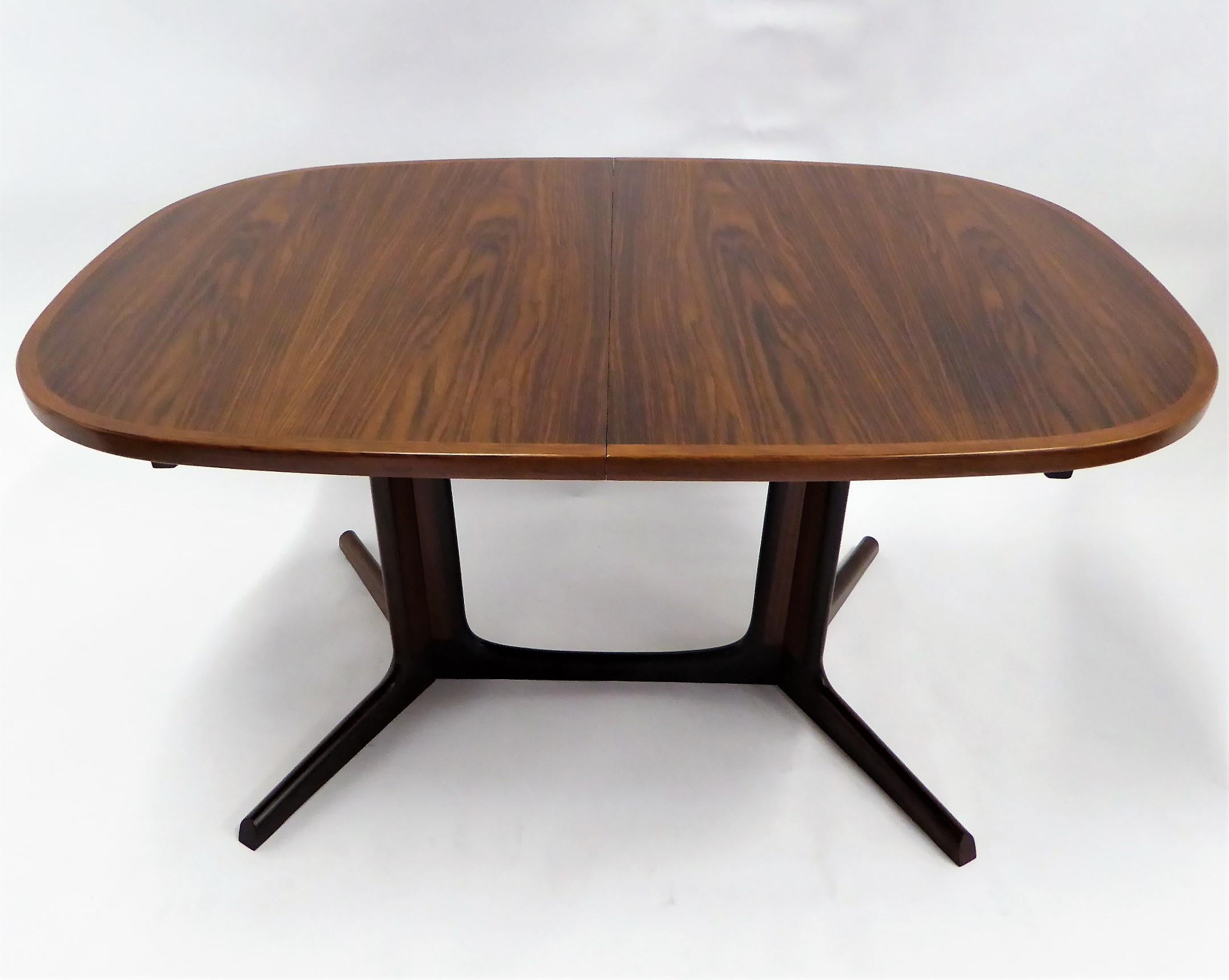 Mid-20th Century 1960s Danish Rosewood Dining Table by Gudme Møbelfabrik