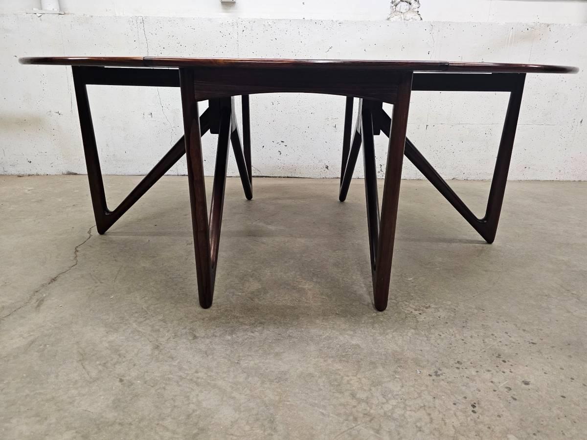 Joinery 1960s Danish Rosewood Drop-Leaf Dining Table by Niels and Einar Koefoed