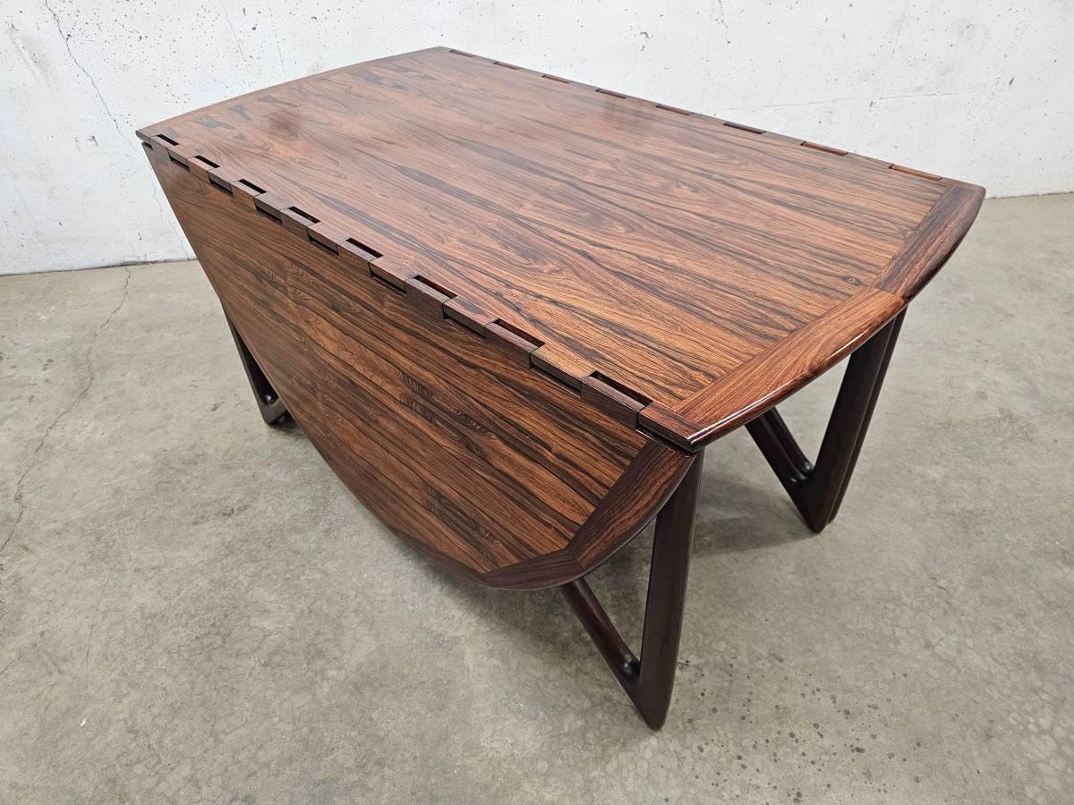 20th Century 1960s Danish Rosewood Drop-Leaf Dining Table by Niels and Einar Koefoed