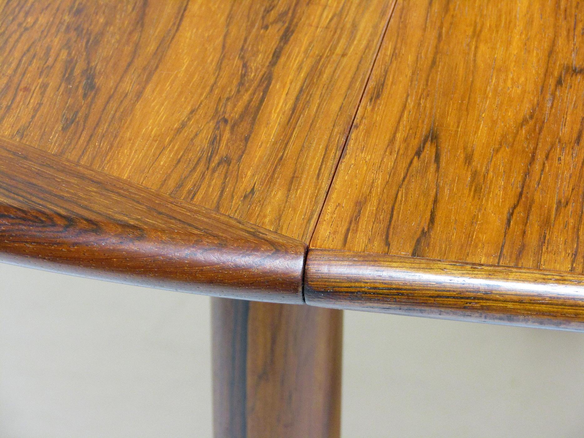 1960s Danish Rosewood Extending Dining Table by Georg Petersens 8