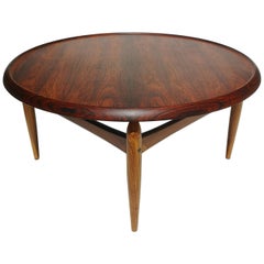 1960s Danish Rosewood Flip Top Coffee Table