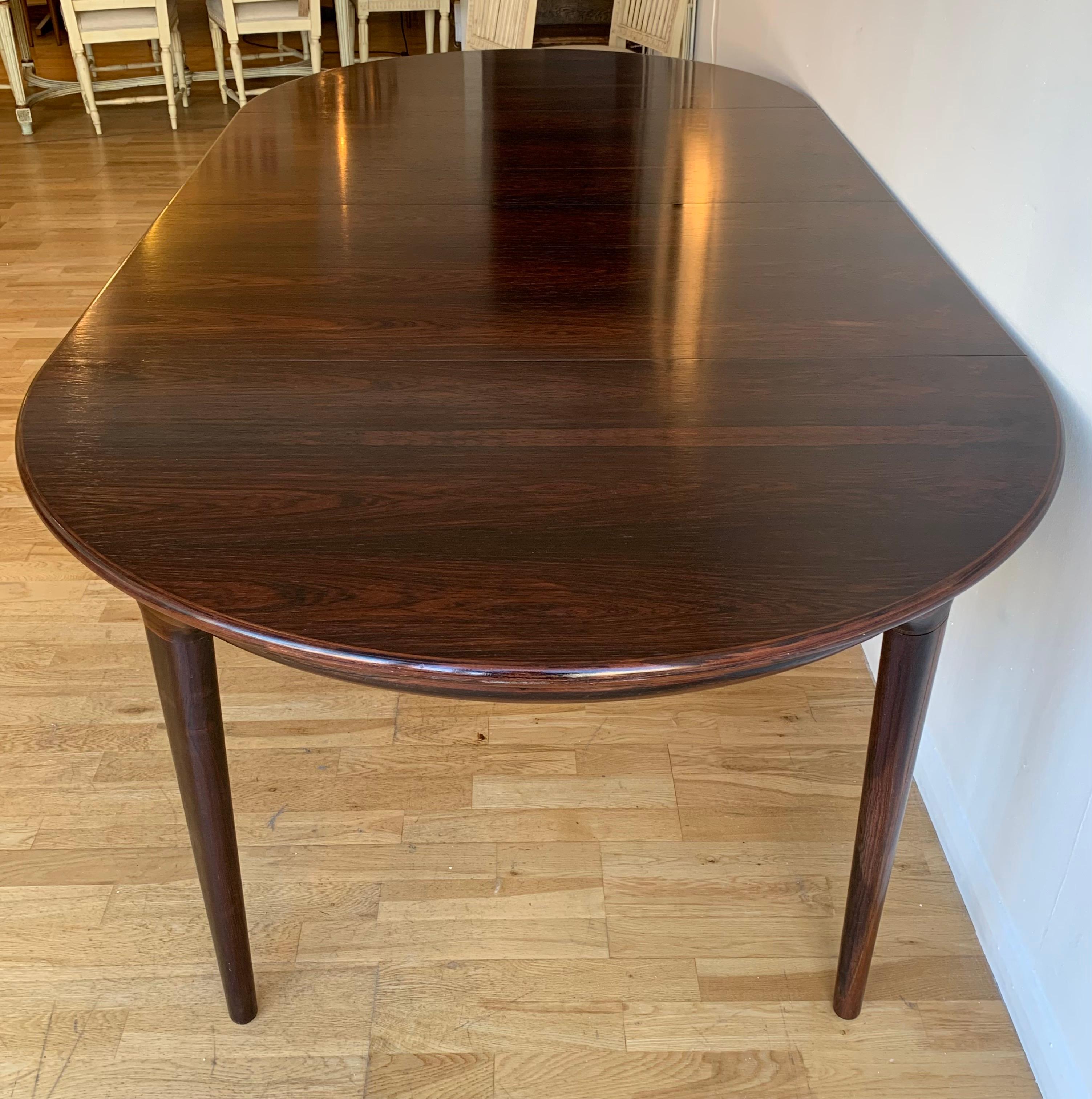 1960s Danish Rosewood Johannes Andersen Dining Table for Uldum Møbelfabrik 12