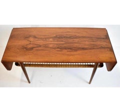 1960s Danish Rosewood Mid-Century Modern Double Leaf Coffee Table