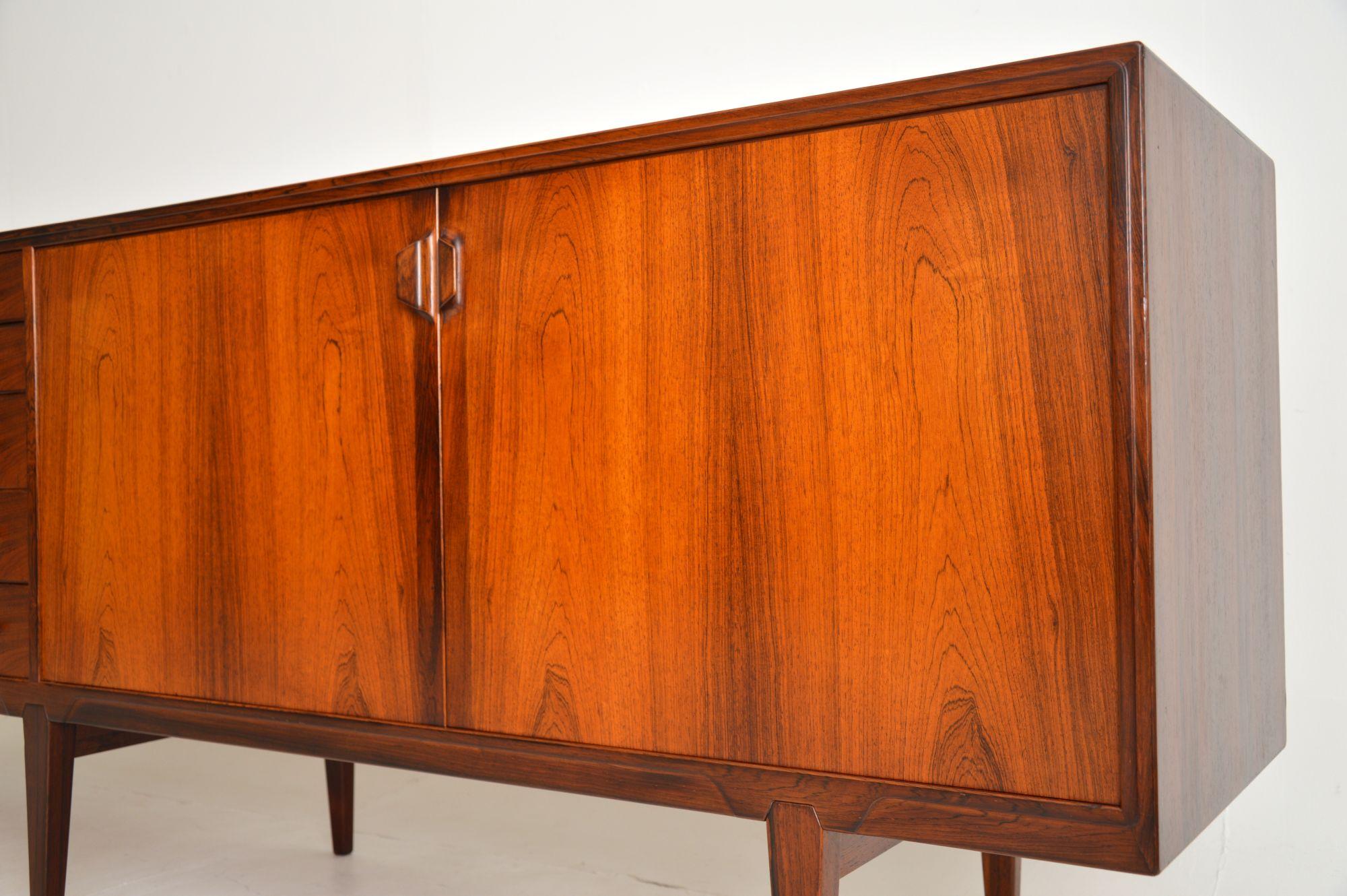 Wood 1960's Danish Rosewood Sideboard by Henry Rosengren Hansen
