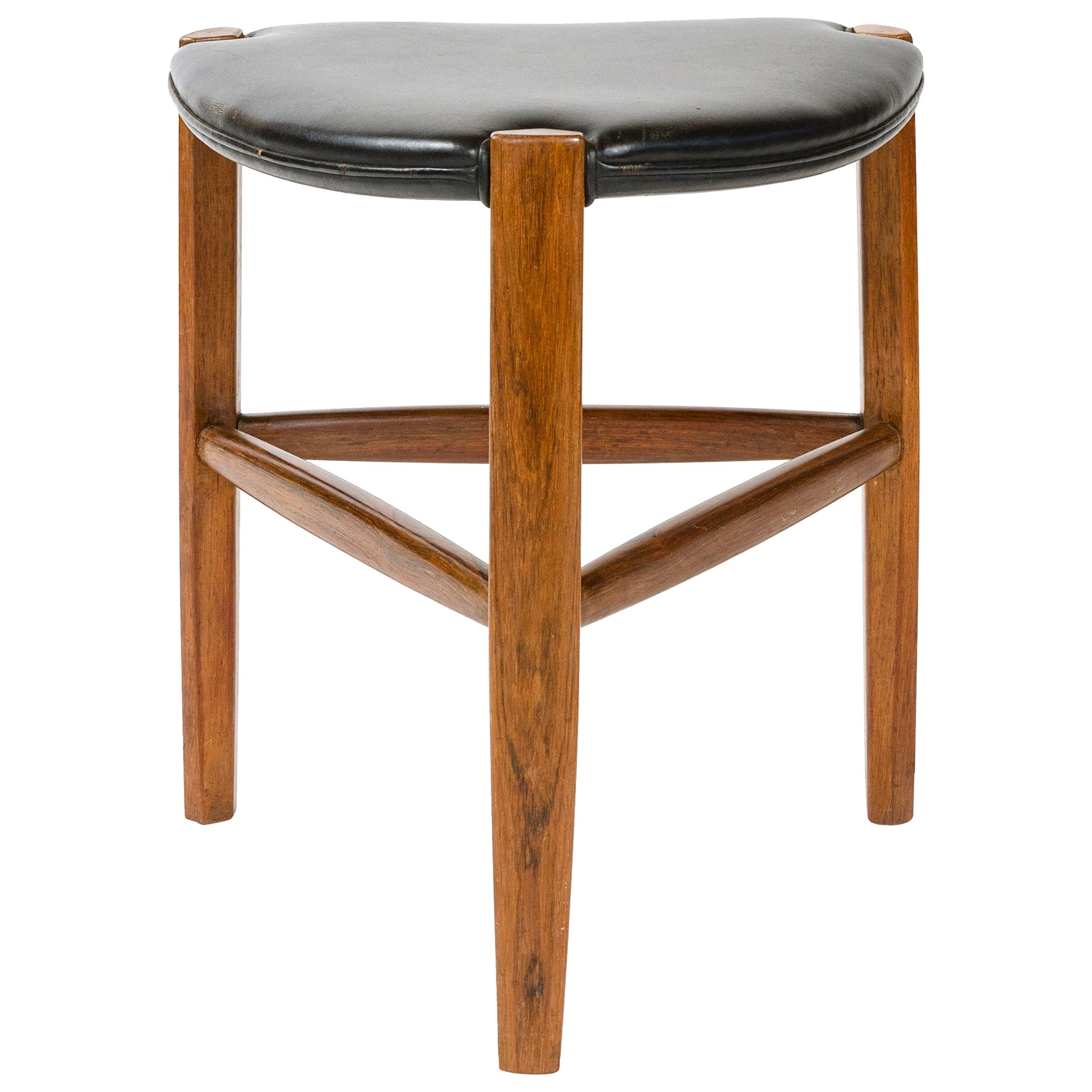 1960s Danish Rosewood Stool by Ole Wanscher for A.J. Iversen