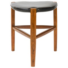 Danish Rosewood Stool by Ole Wanscher / Attrib. for A.J. Iversen / Attrib.
