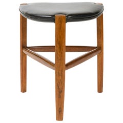 Tabouret danois en bois de rose des années 1960 par Ole Wanscher pour A.J. Iversen