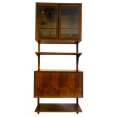 Used 1960s Danish Rosewood Veneer Wall Unit Bookcase by Poul Cadovius for Cado