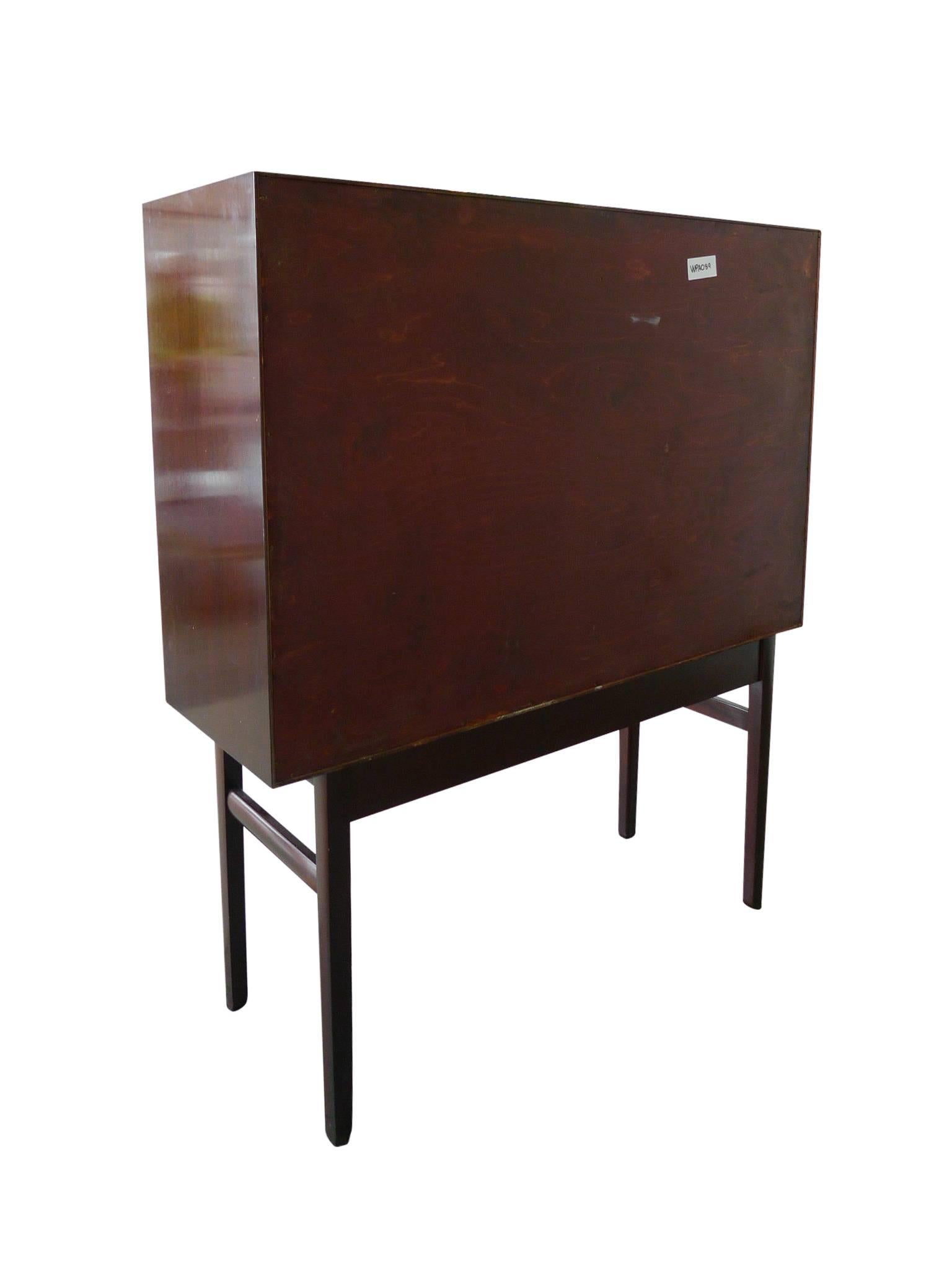 Scandinavian Modern 1960s Danish Rungstedlund Mahogany Highboard by Ole Wanscher for Poul Jeppesen For Sale