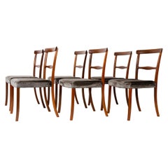 1960s Danish Set of 6 Dining Chairs by Ole Wanscher for A.J. Iversen