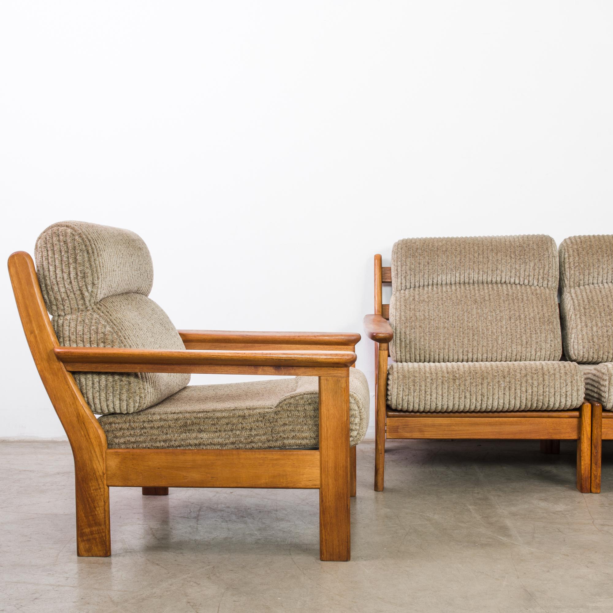 1960s Danish Set of Two Sofas and Armchair In Good Condition In High Point, NC