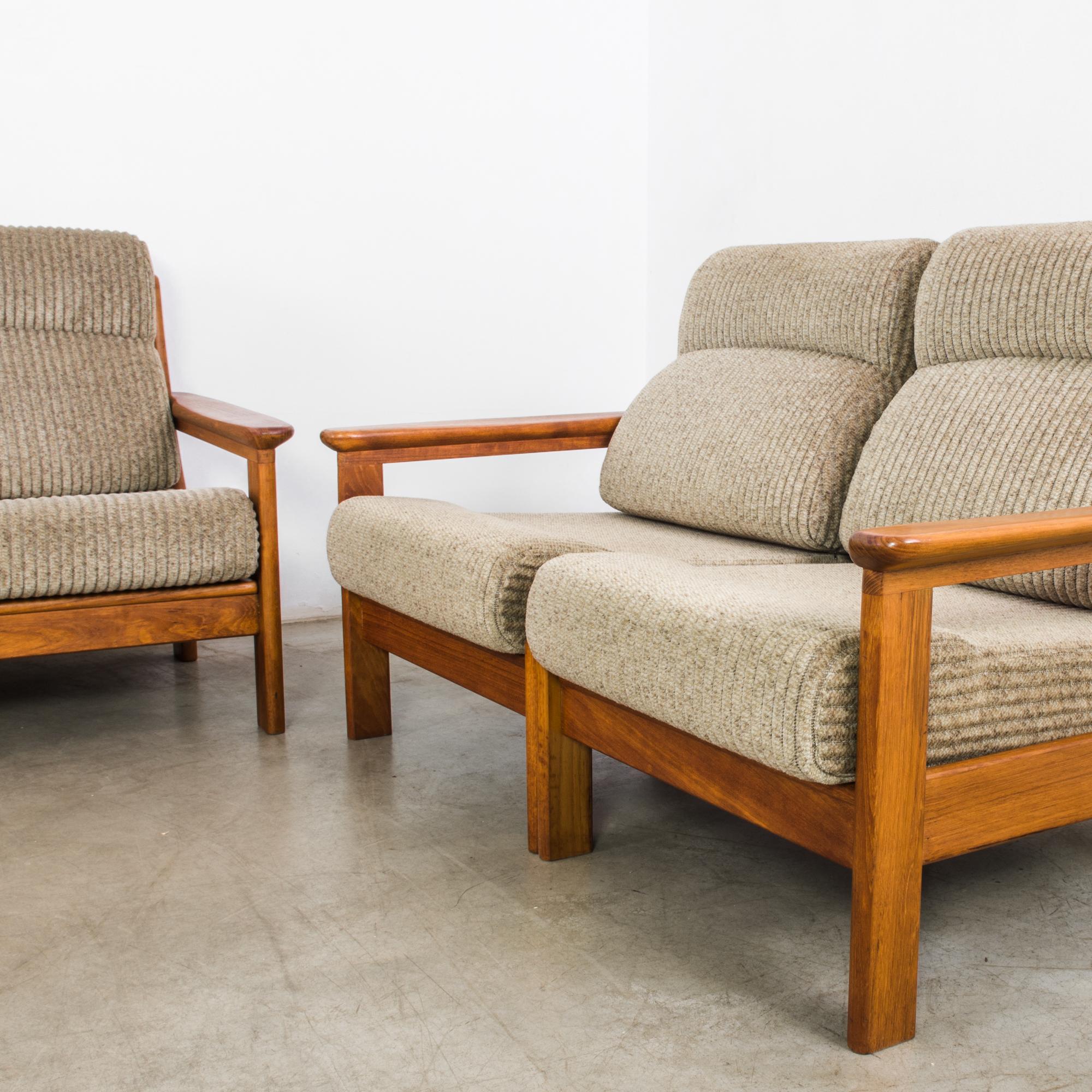 1960s Danish Set of Two Sofas and Armchair 1