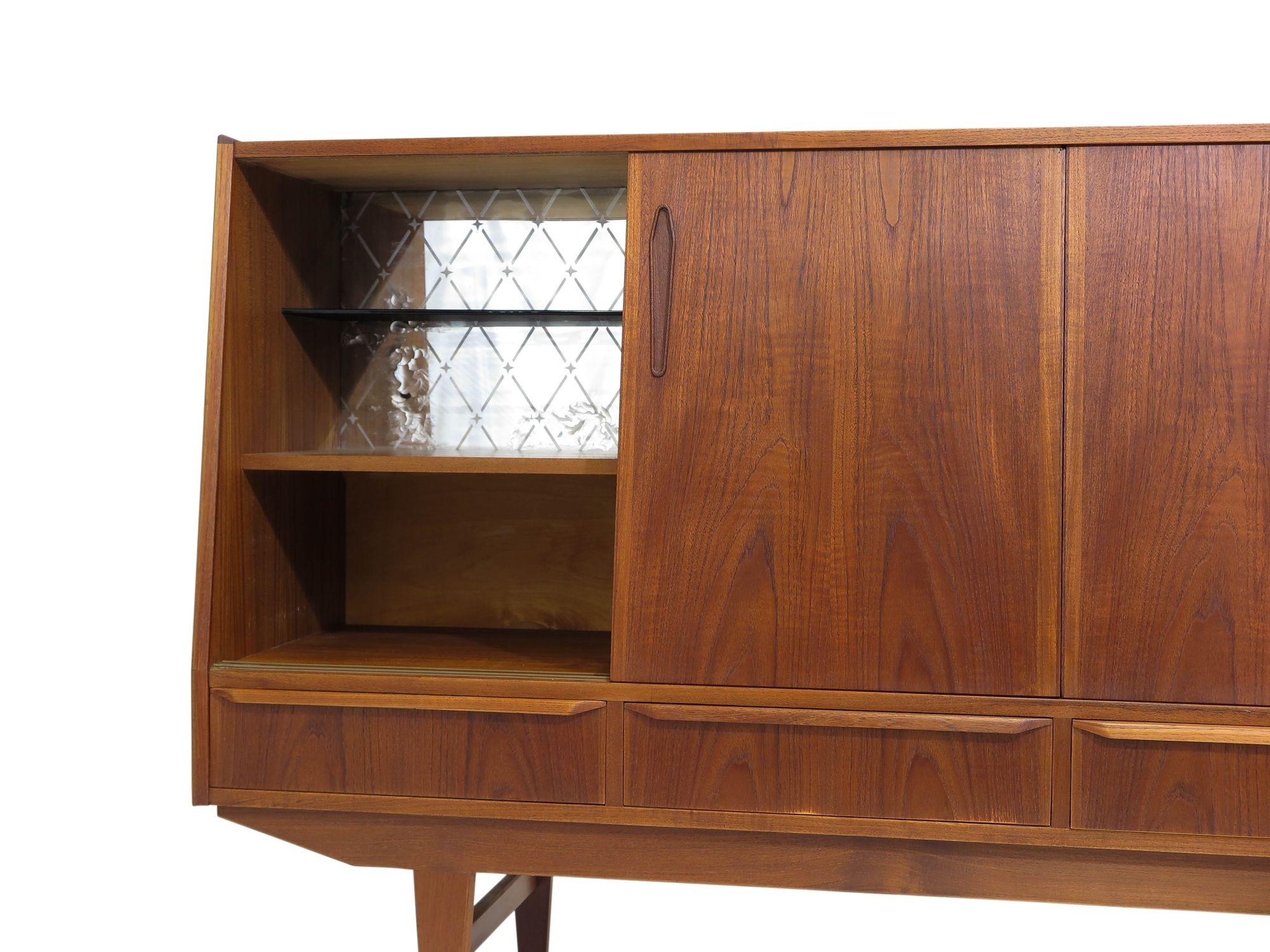 1960's Danish Sideboard Buffet of Teak In Good Condition For Sale In Oakland, CA