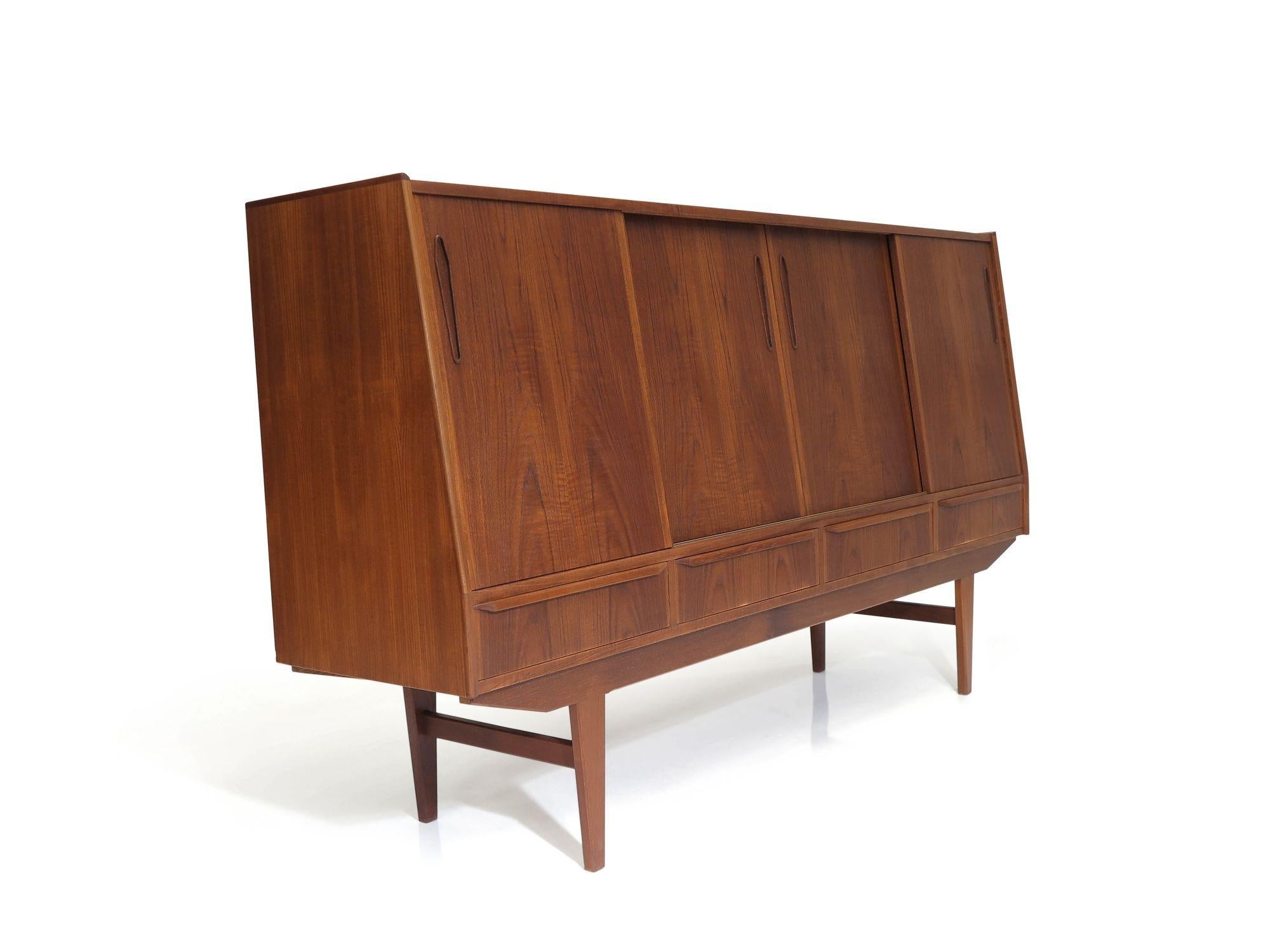 1960's Danish Sideboard Buffet of Teak For Sale 2