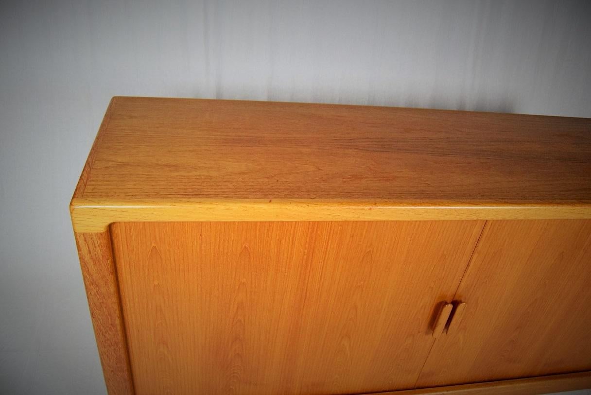 Scandinavian Modern 1960s Danish Sideboard by Dyrlund, Teak Organic Tambour Doors