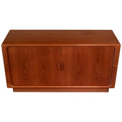 1960s Danish Sideboard by Dyrlund, Teak Organic Tambour Doors