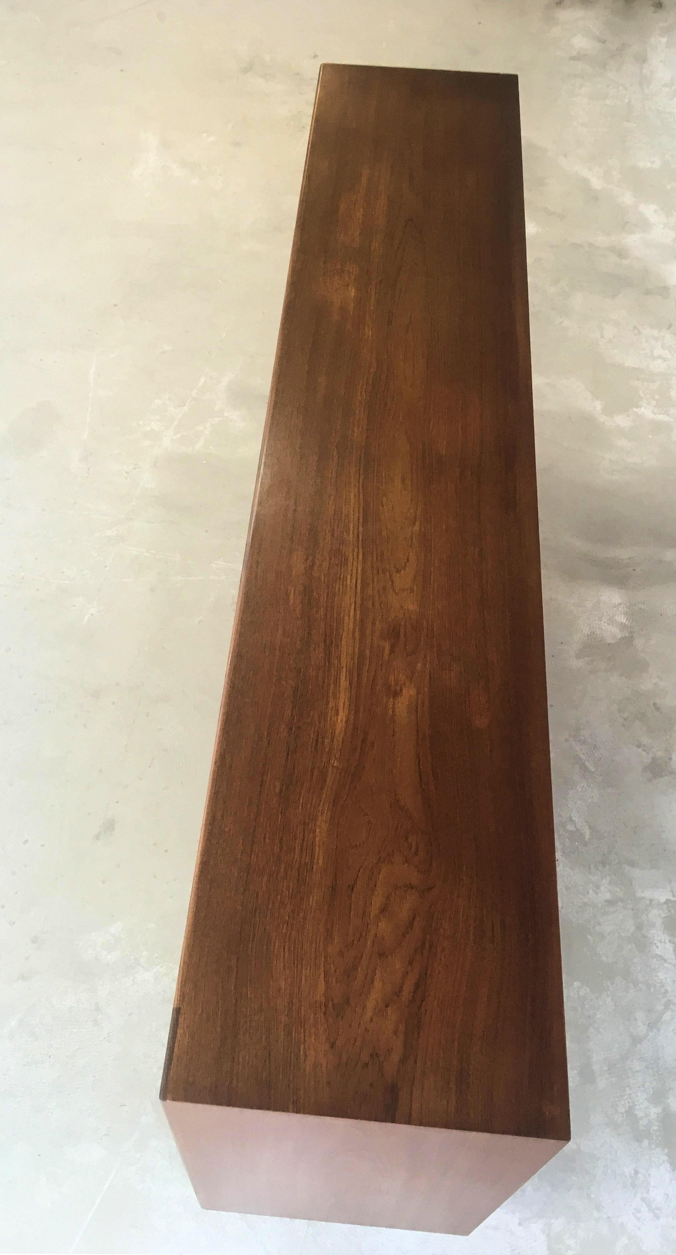 1960s Danish Sideboard in Teak with Integrated Bar Section In Good Condition For Sale In Knebel, DK