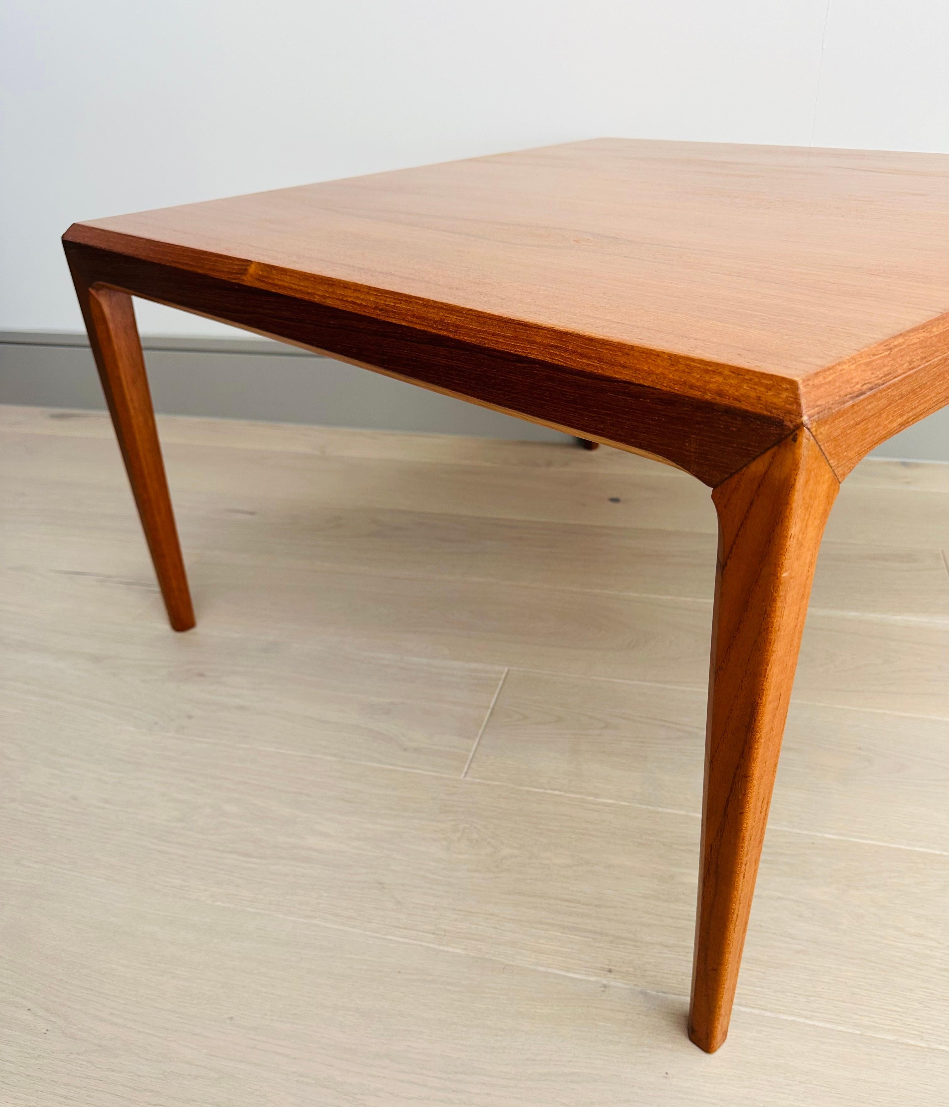 1960s Danish Silkeborg Furniture Square Teak Coffee Table by Johannes Andersen For Sale 5