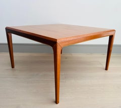 1960s Danish Silkeborg Furniture Square Teak Coffee Table by Johannes Andersen