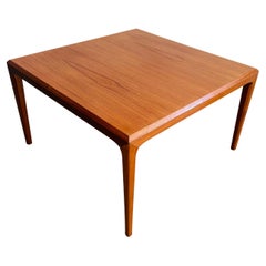 Vintage 1960s Danish Silkeborg Furniture Square Teak Coffee Table by Johannes Andersen