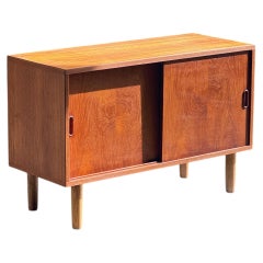 1960s Danish Small-Scale Credenza in Teak with Solid Oak Legs