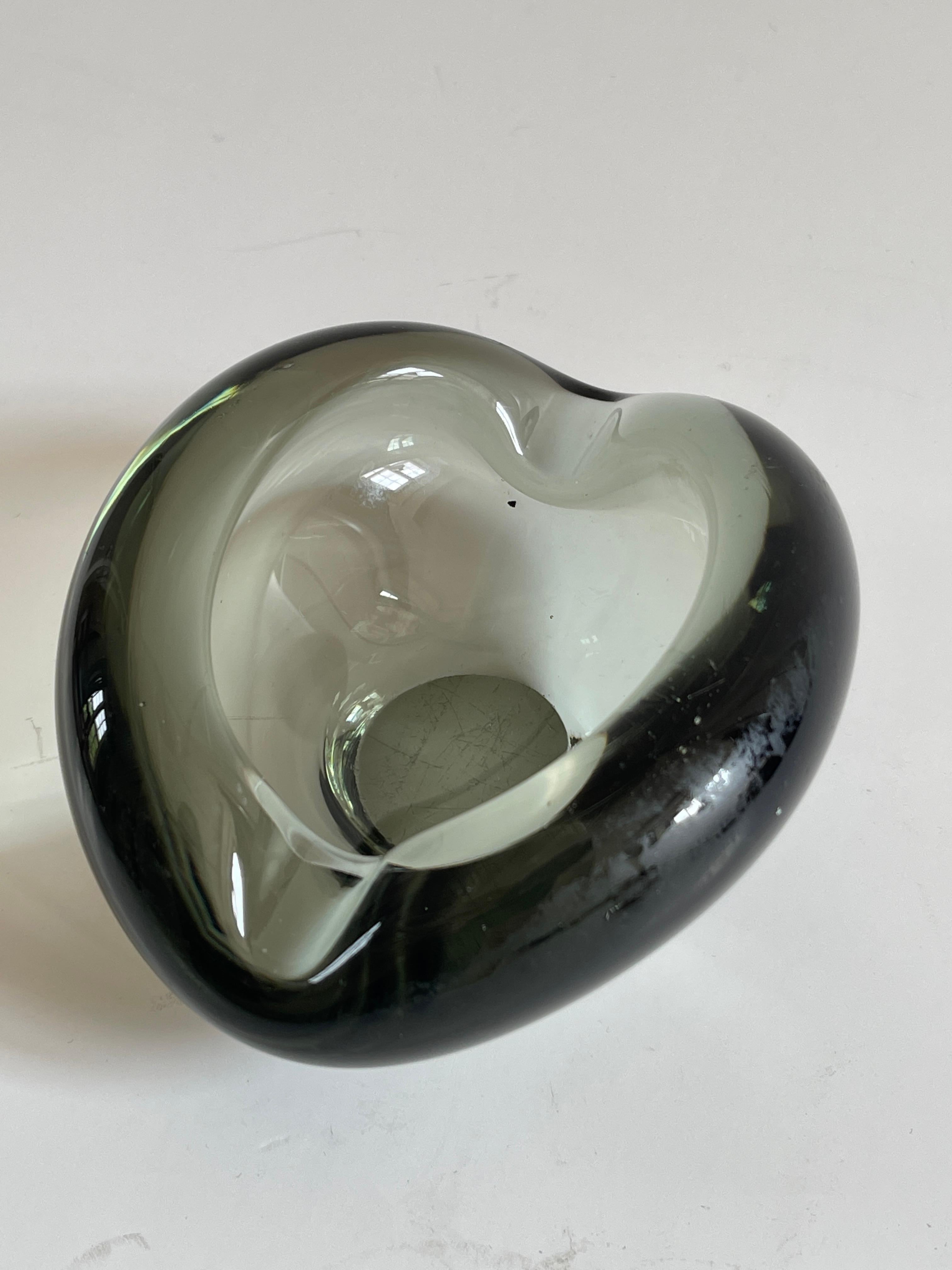 20th Century 1960’s Danish Smoke Glass Bowl by Per Lutken for Holmegaard For Sale