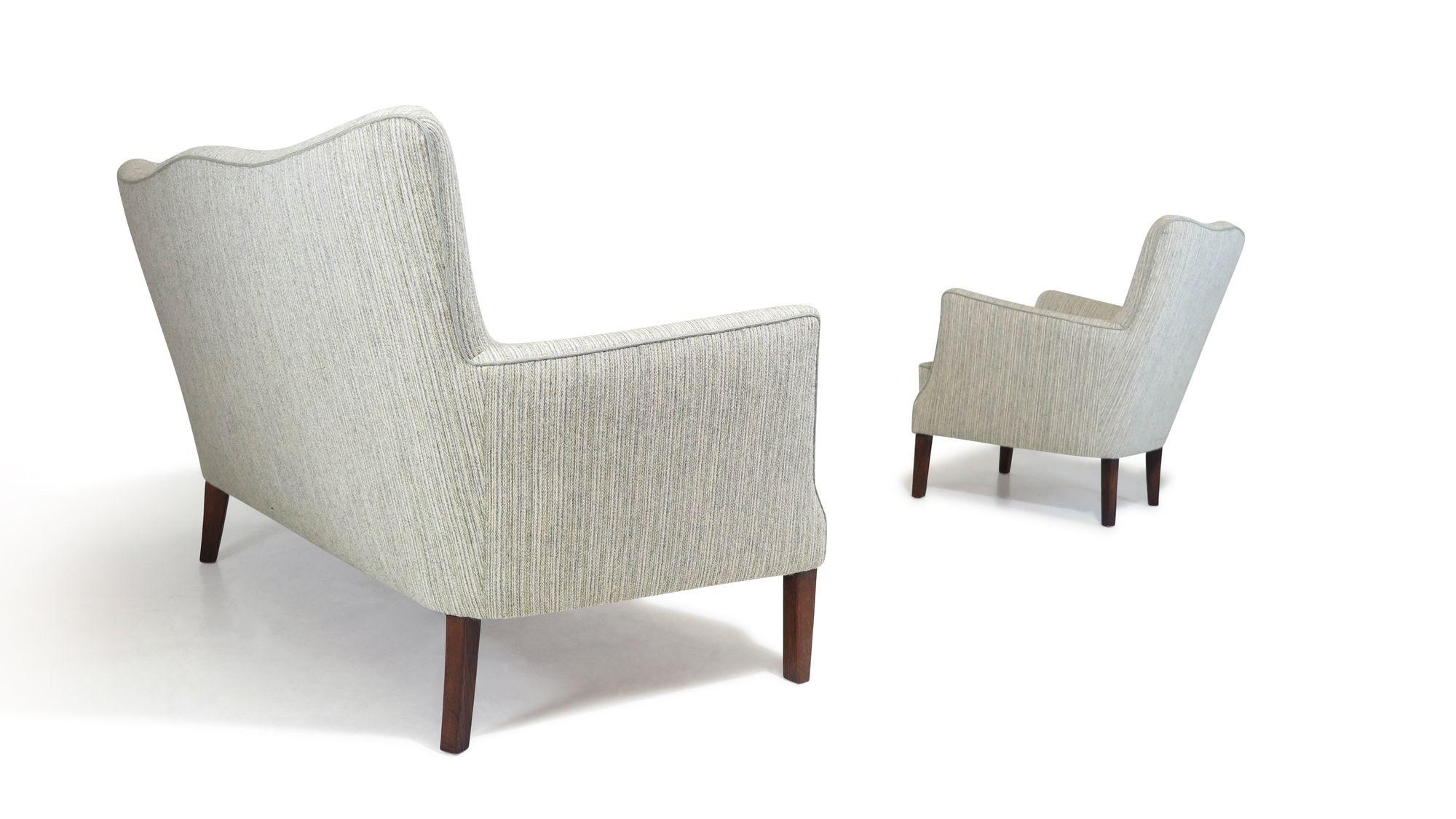 1960's Danish Sofa and Lounge Chair Set 2