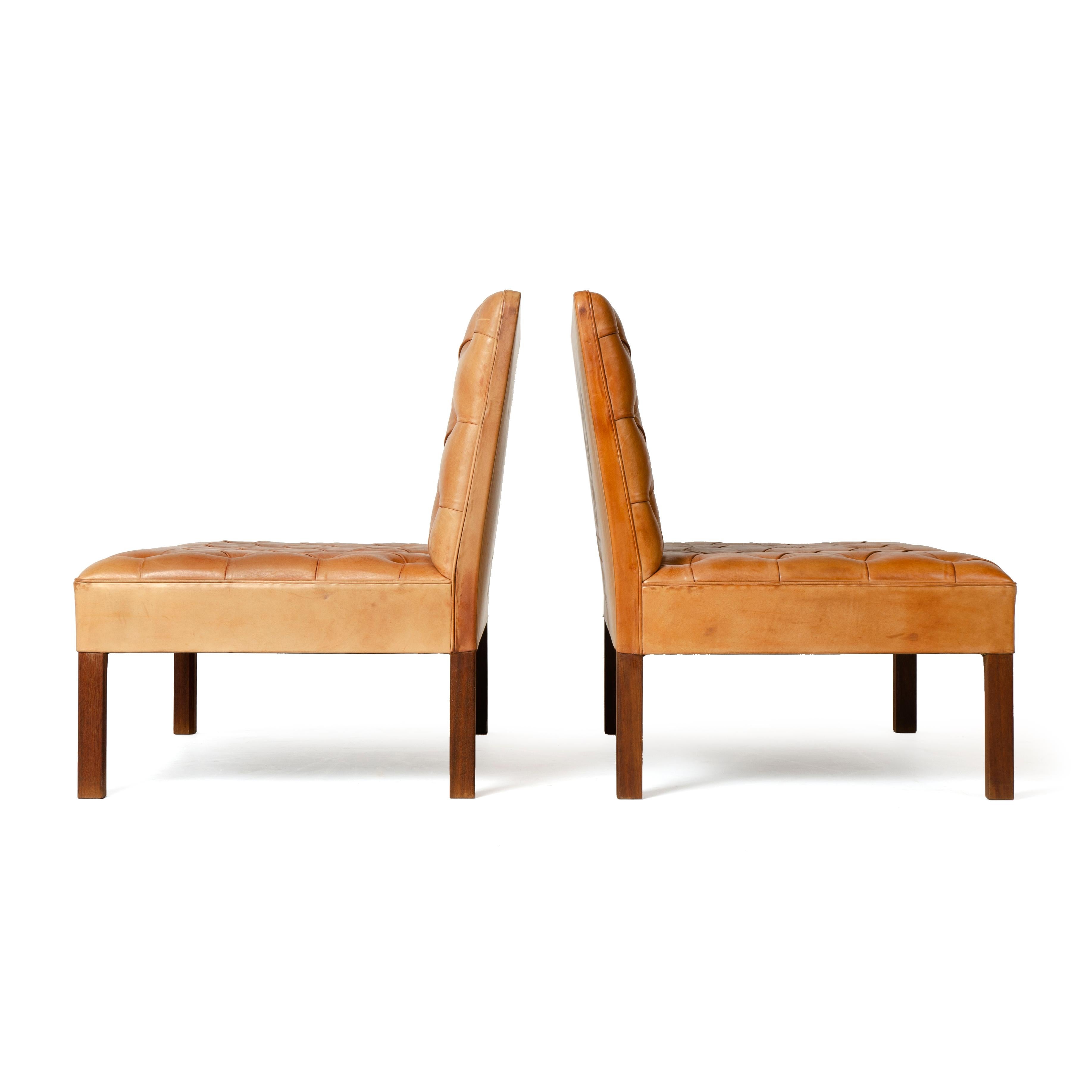 1960s Danish Sofa and Ottoman by Kaare Klint for Rud Rasmussen In Good Condition In Sagaponack, NY