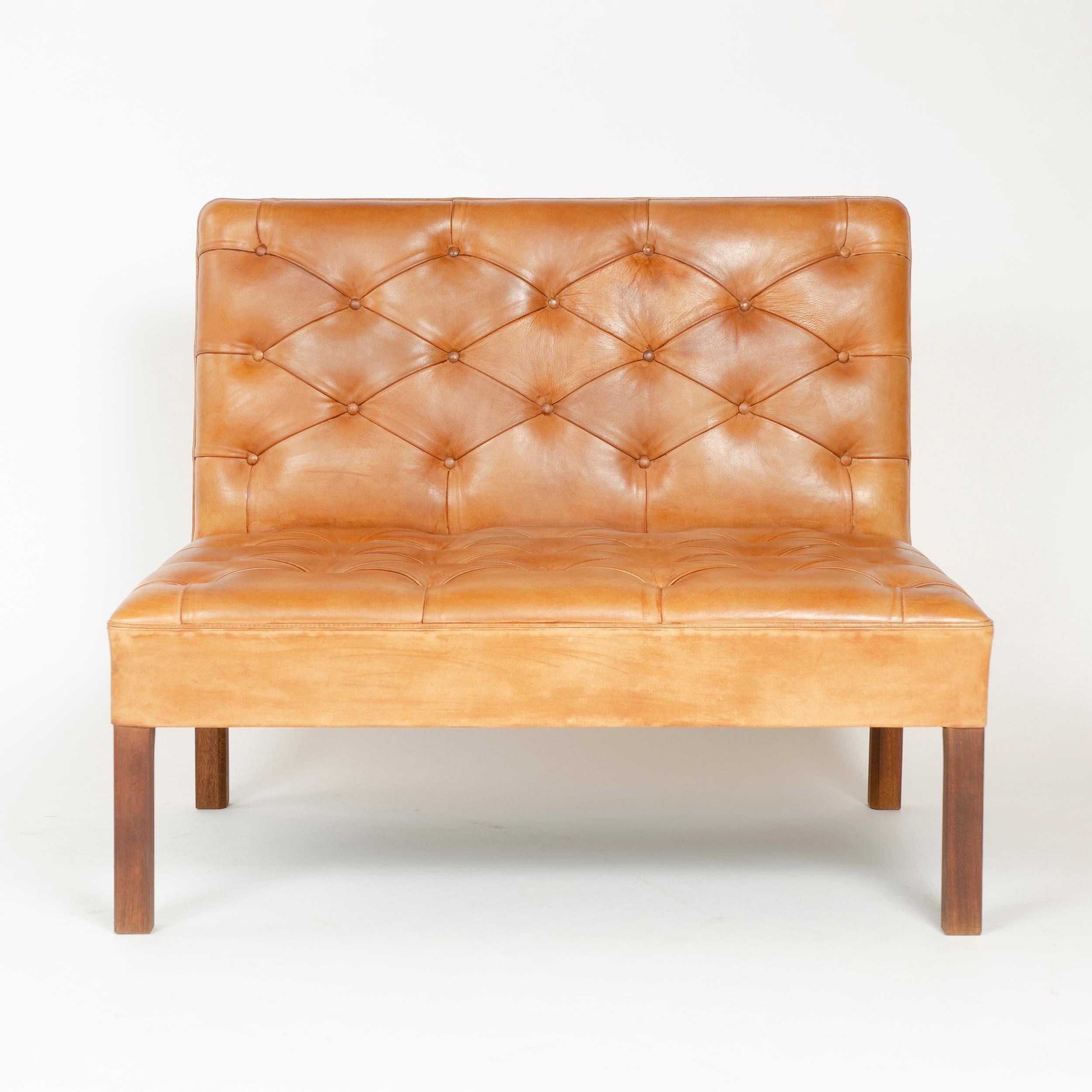 1960s Danish Sofa and Ottoman by Kaare Klint for Rud Rasmussen 1