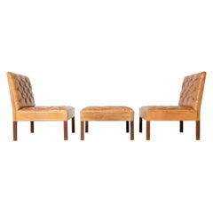 1960s Danish Sofa and Ottoman by Kaare Klint for Rud Rasmussen
