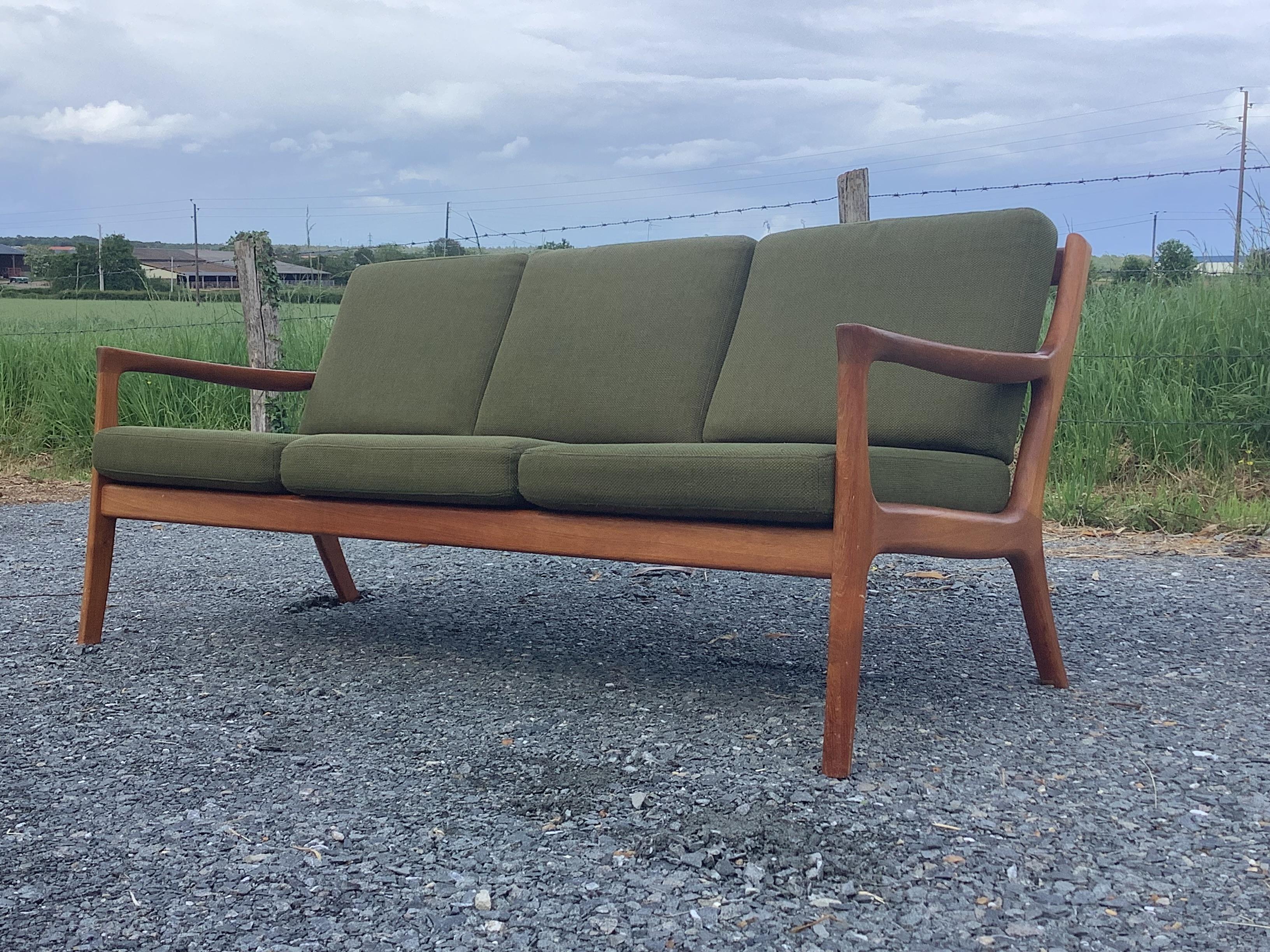Teak 1960’s Danish sofa in style of Ole Wanscher For Sale
