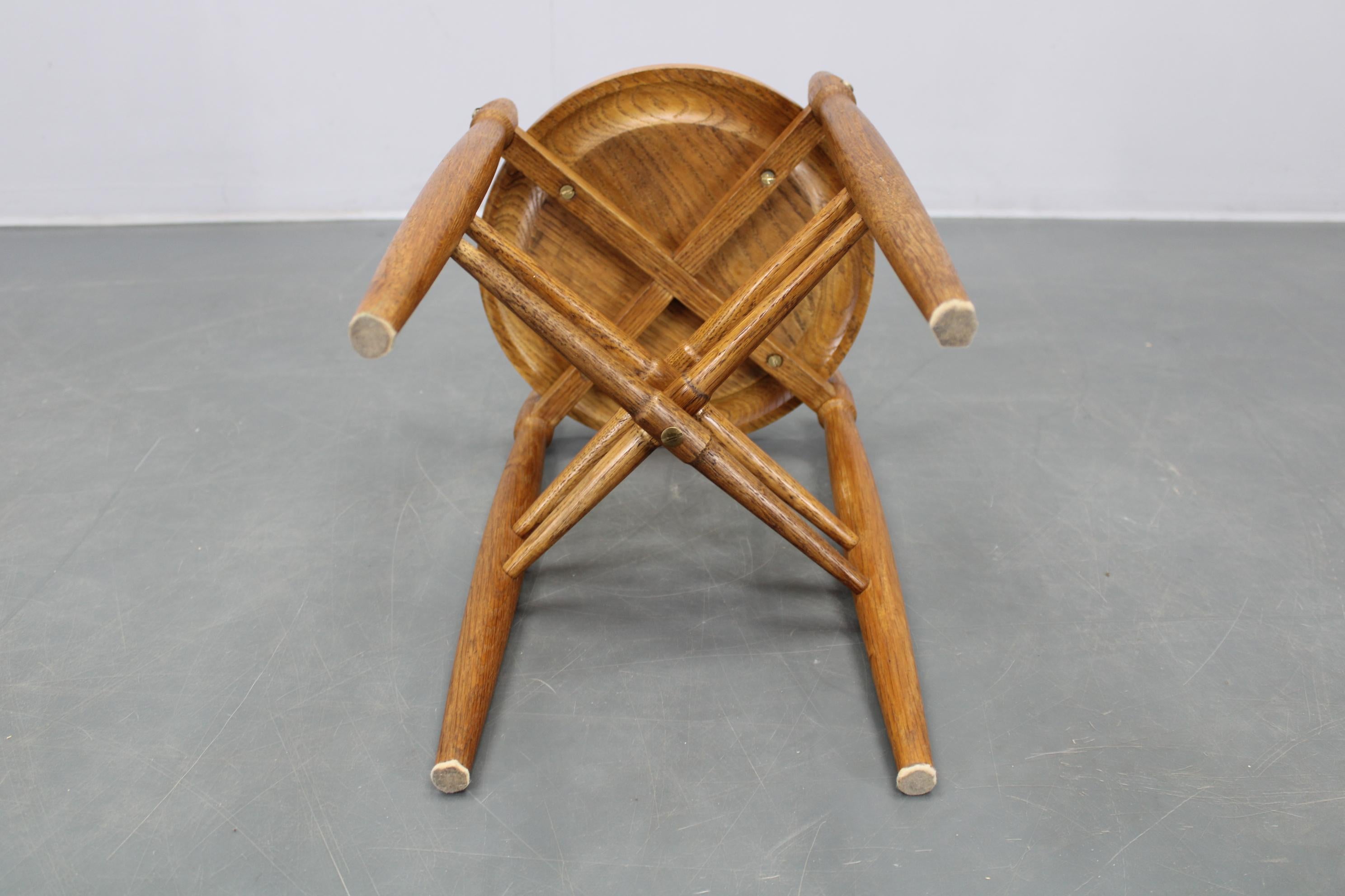 Oiled 1960s Danish Solid Oak Side Table by Arne Basse for Knabstrup For Sale