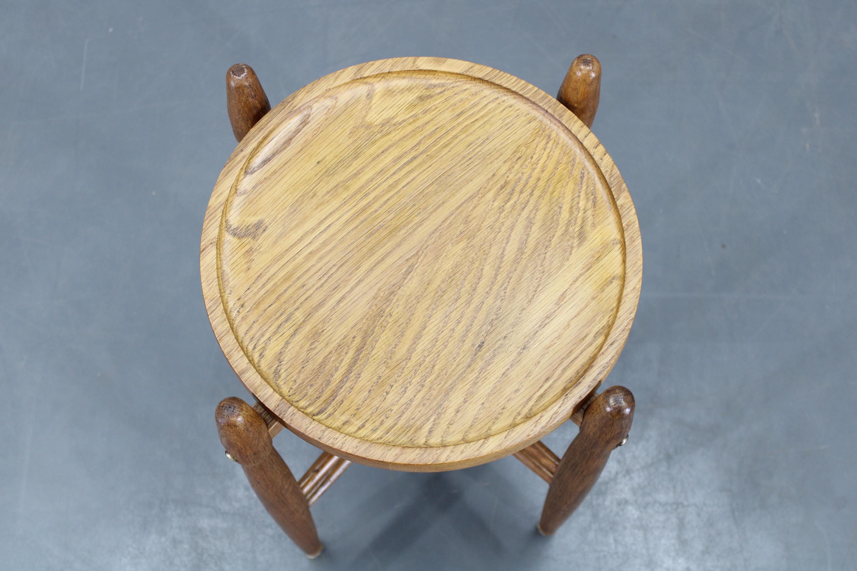 Mid-20th Century 1960s Danish Solid Oak Side Table by Arne Basse for Knabstrup For Sale