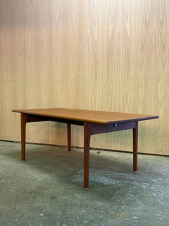 1960s Danish Solid Teak Coffee Table by Hans Wegner