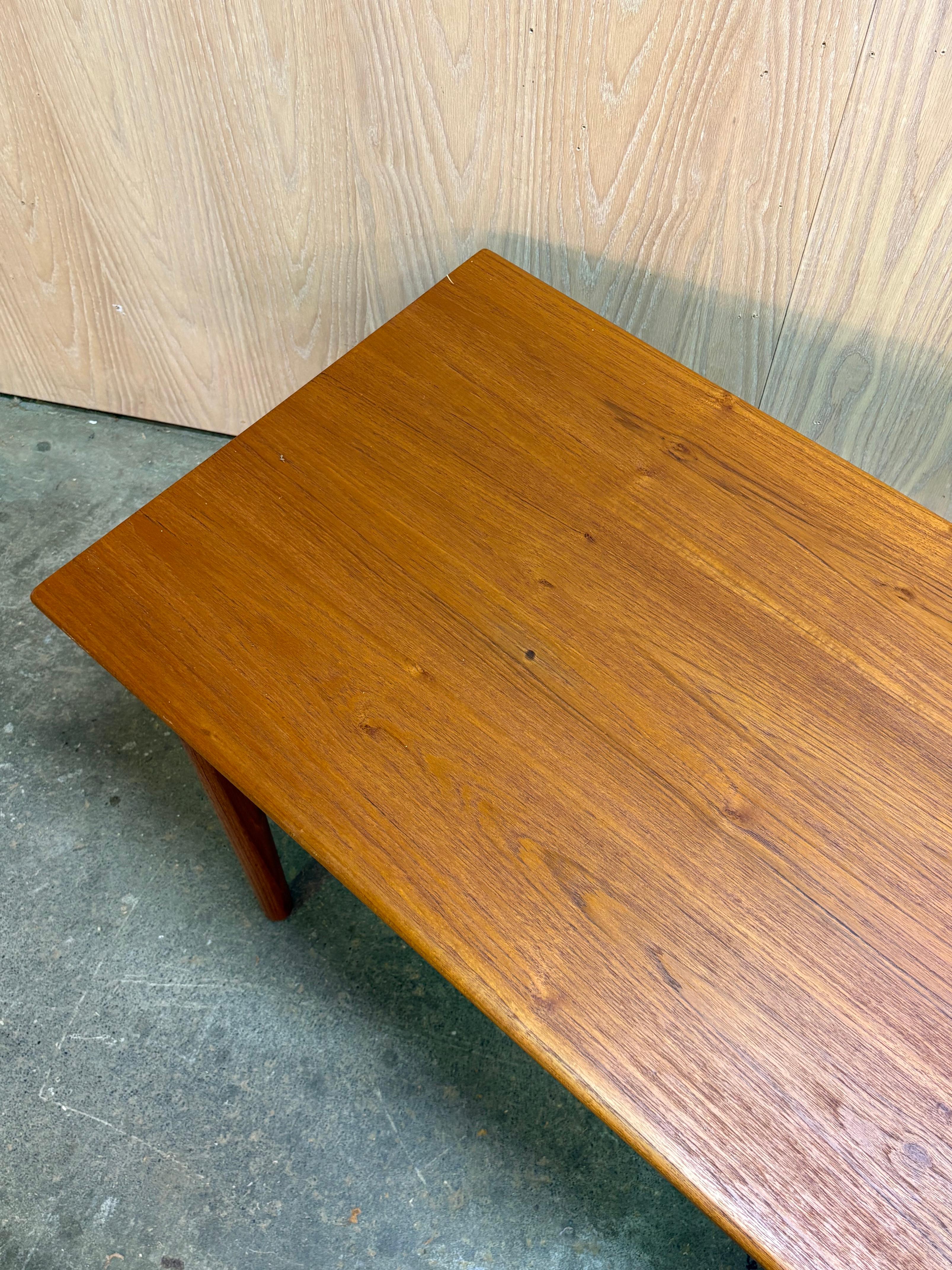 Mid-20th Century 1960s Danish Solid Teak Coffee Table by Hans Wegner For Sale