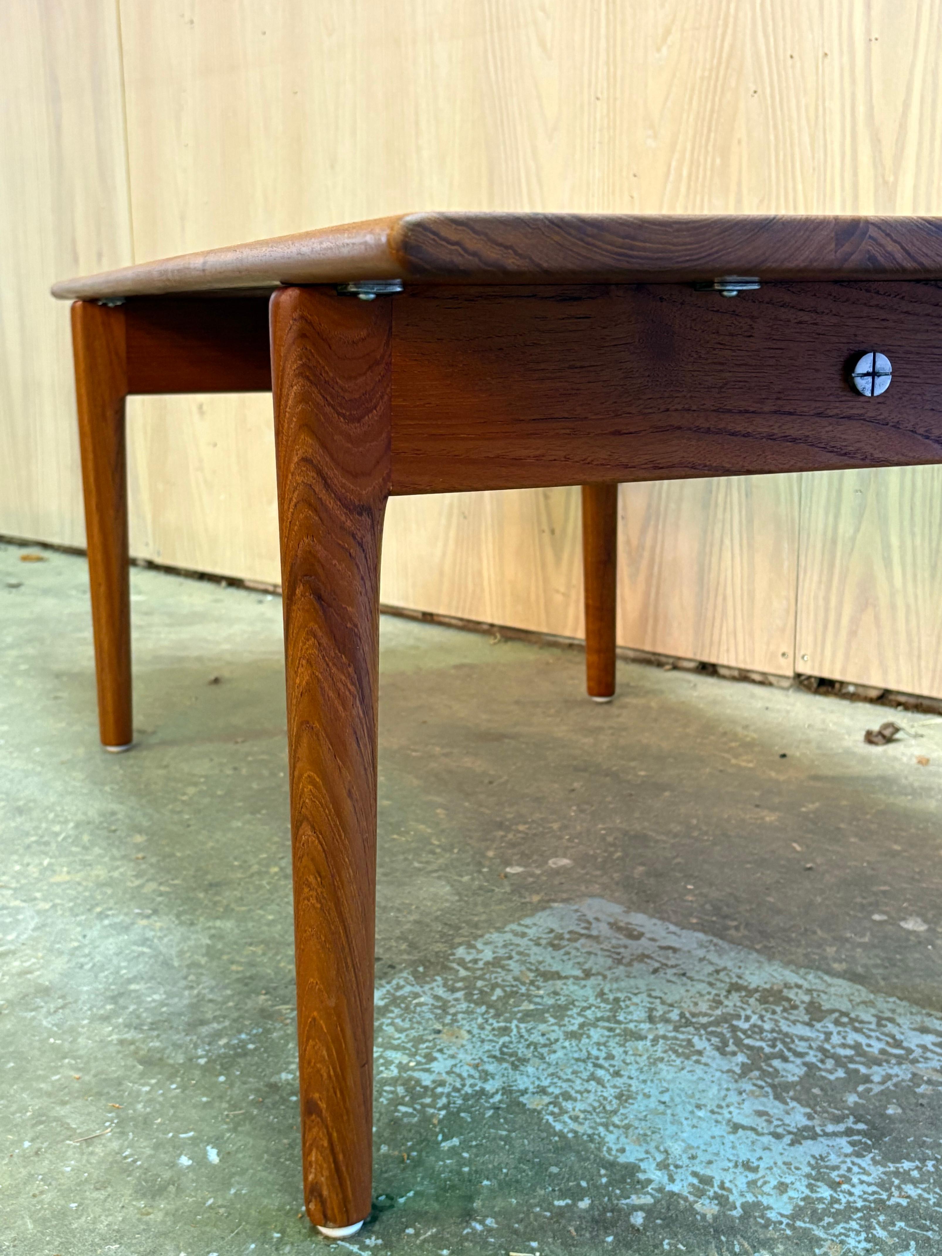 1960s Danish Solid Teak Coffee Table by Hans Wegner For Sale 1