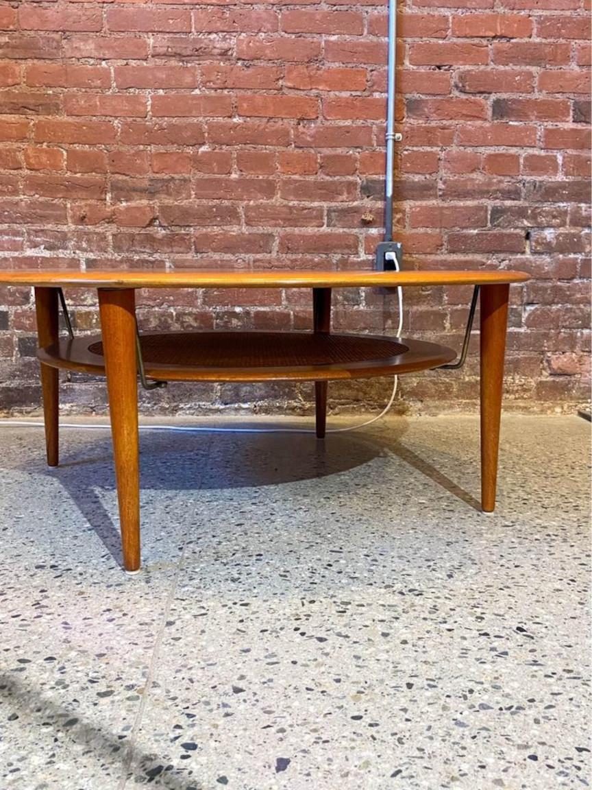 Mid-Century Modern 1960s Danish Solid Teak Coffee Table by Peter Hvidt