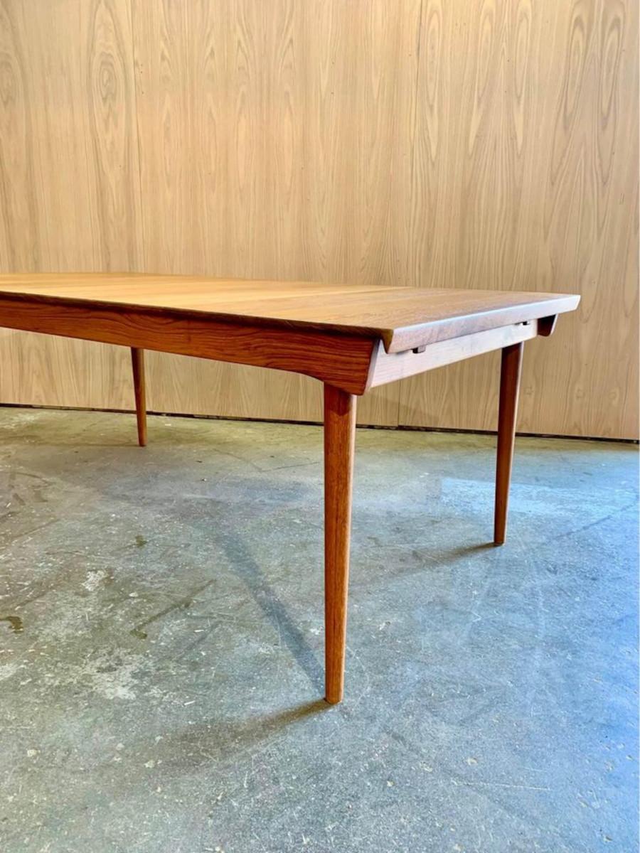 Mid-Century Modern 1960s Danish Solid Teak Dining Table by Finn Juhl
