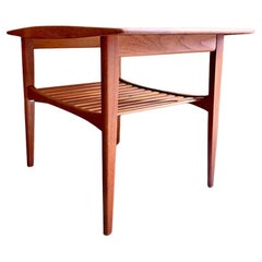 1960s Danish Solid teak Side  End Table by Edvard Kindt-Larsen