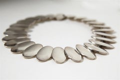 Dänische Halskette aus Sterlingsilber, entworfen von Nils Erik aus Dänemark, 1960er Jahre