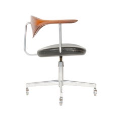 1960s Danish Swiveling Desk Chair by Hans J. Wegner for Johannes Hansen
