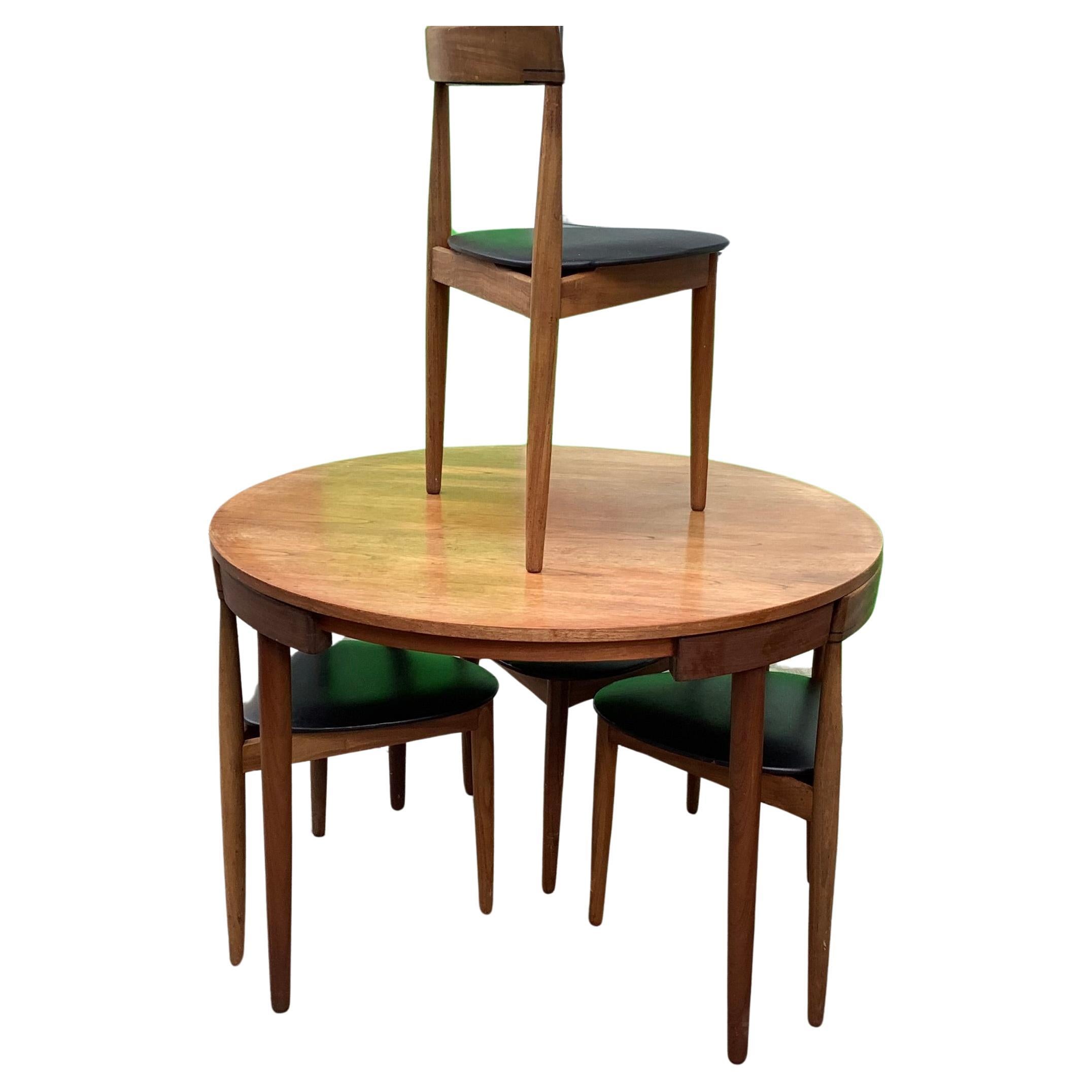1960s Danish table and chairs by Hans Olsen For Sale