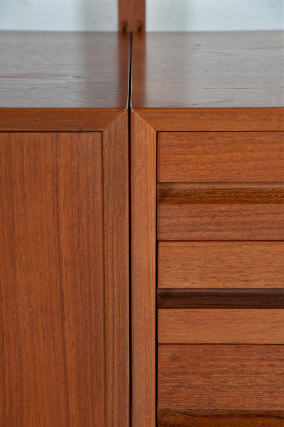 1960s Danish Teak 3-Bay Cado Wall Unit Modular Shelving System by Paul Cadovius 5