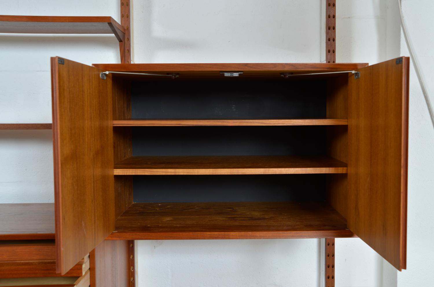 1960s Danish Teak 3-Bay Cado Wall Unit Modular Shelving System by Paul Cadovius 7