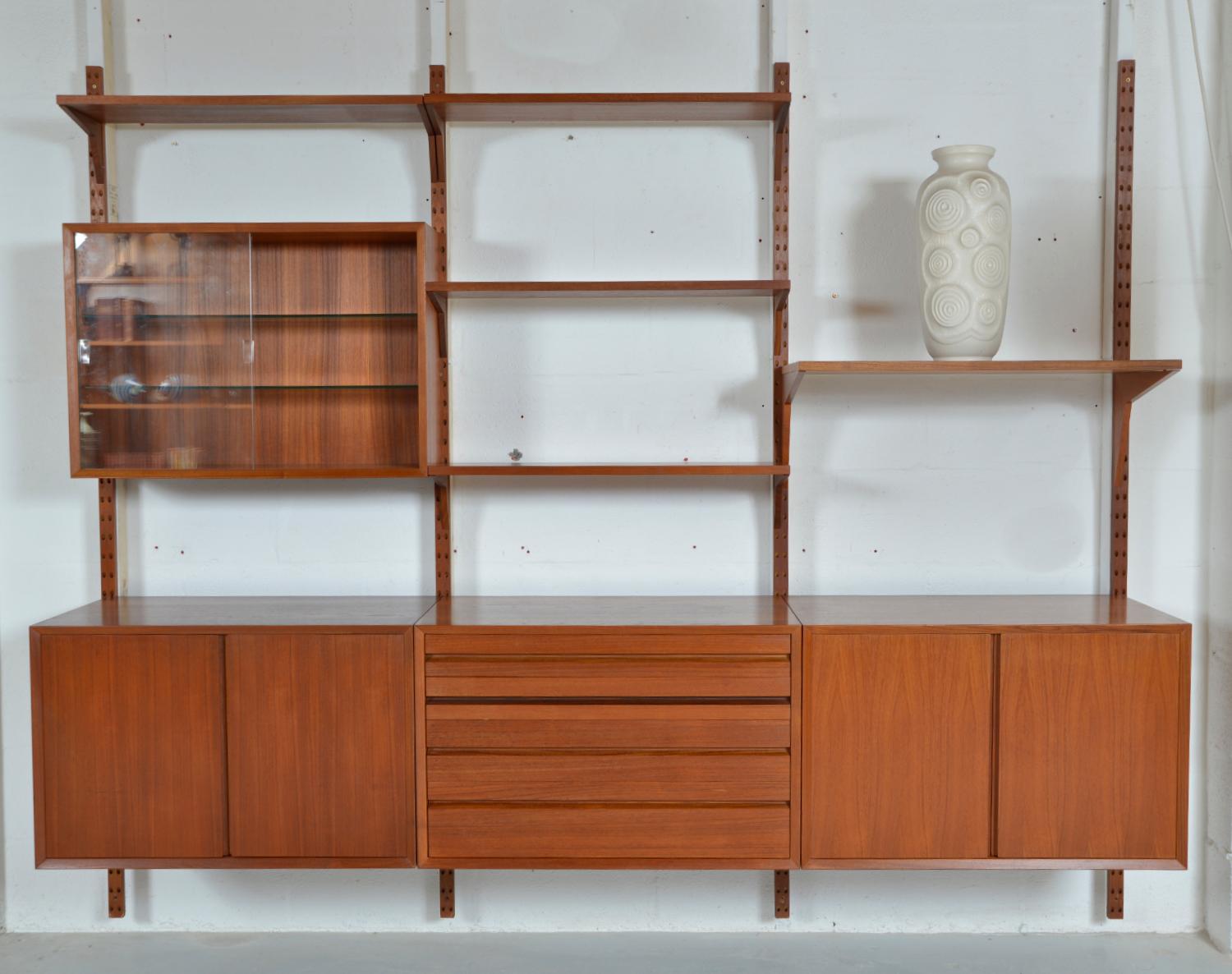 1960s Danish Teak 3-Bay Cado Wall Unit Modular Shelving System by Paul Cadovius 11