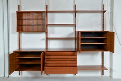1960s Danish Teak 3-Bay Cado Wall Unit Modular Shelving System by Paul Cadovius
