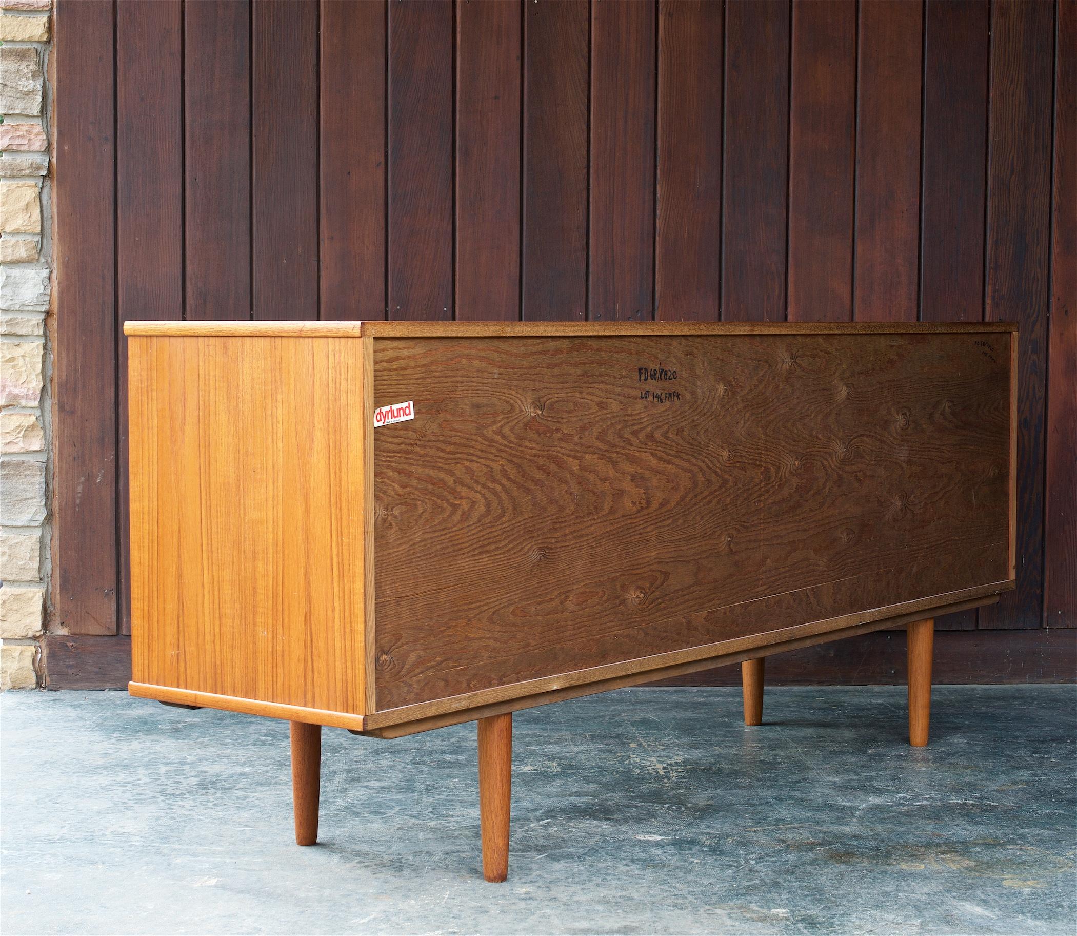 1960s Mid-Century Danish Teak 3-Door Credenza Scandinavian Farmhouse CabinModern 8