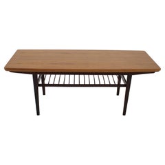 Table basse réglable et extensible en teck danois des années 1960, Danemark 