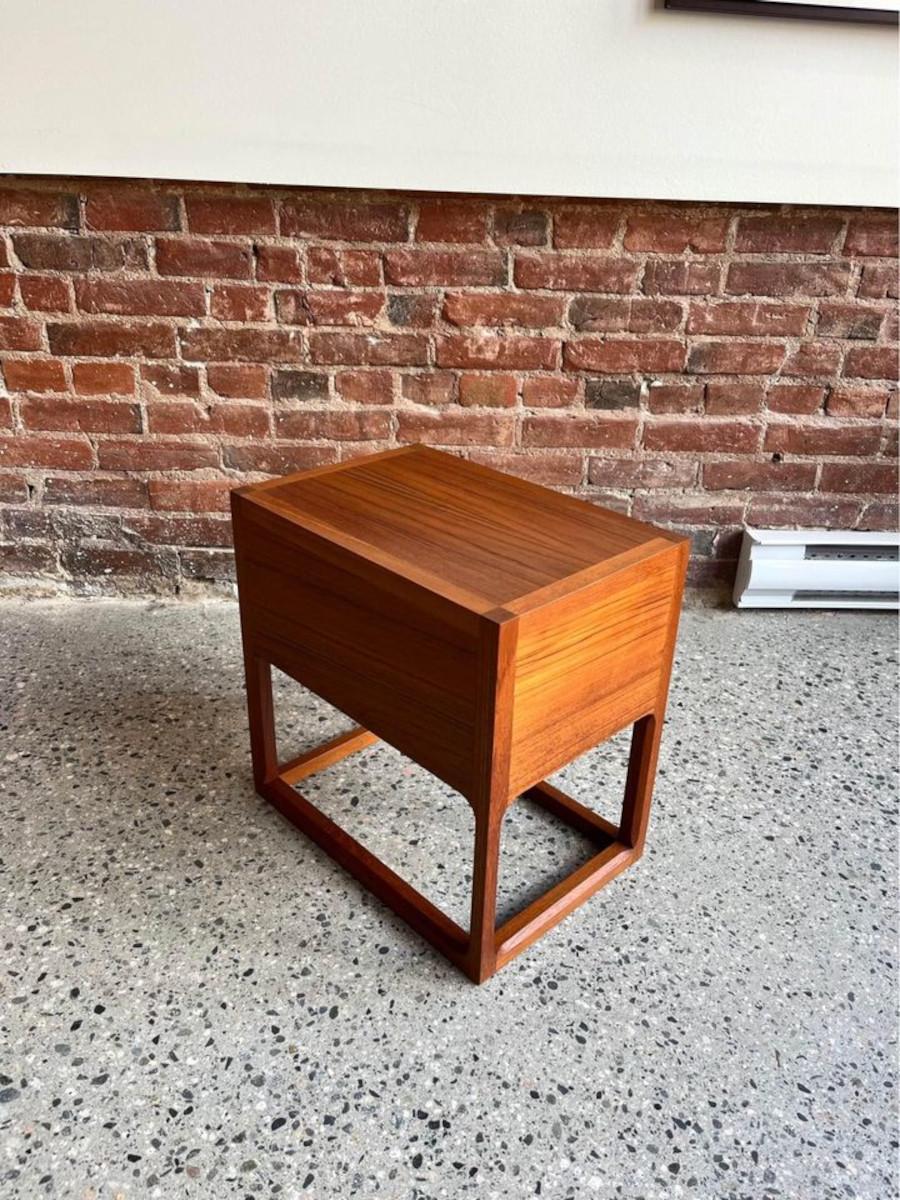 Mid-20th Century 1960’s Danish Teak Aksel Kjersgaard Side Table Nightstand For Sale